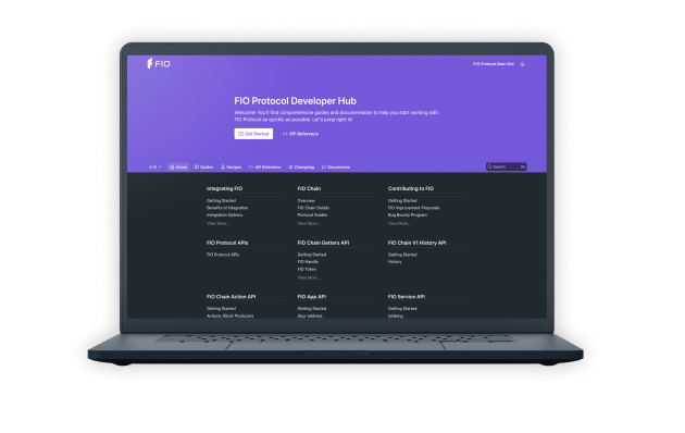 FIO Wallet on desktop mockup
